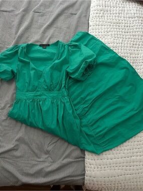 French Connection Teal V-Neck Dress